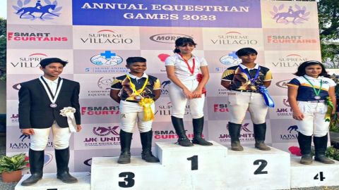 Sophia Andhyarujina wins Show Jumping and Dressage events at Annual Equestrian Games