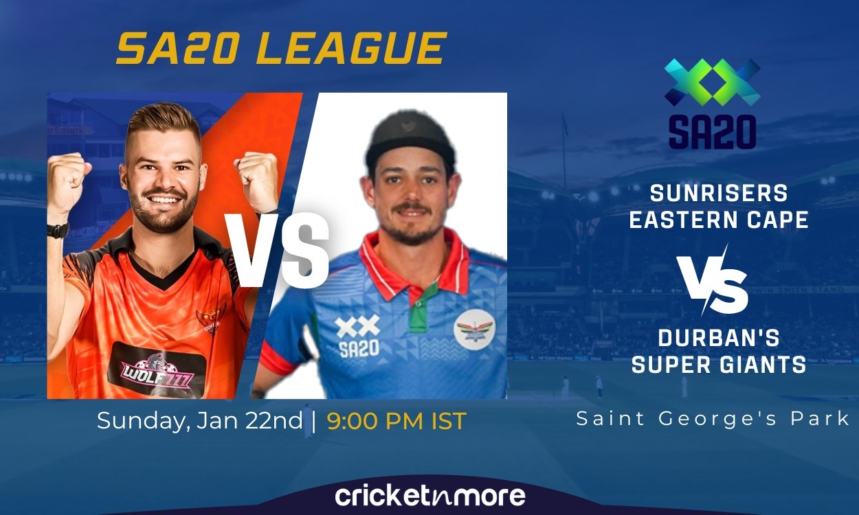 Cricket Image for Sunrisers Eastern Cape vs Durban Super Giants, SA20 19th Match – SEC vs DSG Cricke