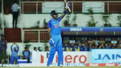 Guwahati : Indian captain Rohit Sharma plays a shot during the first ODI match between India and Sri