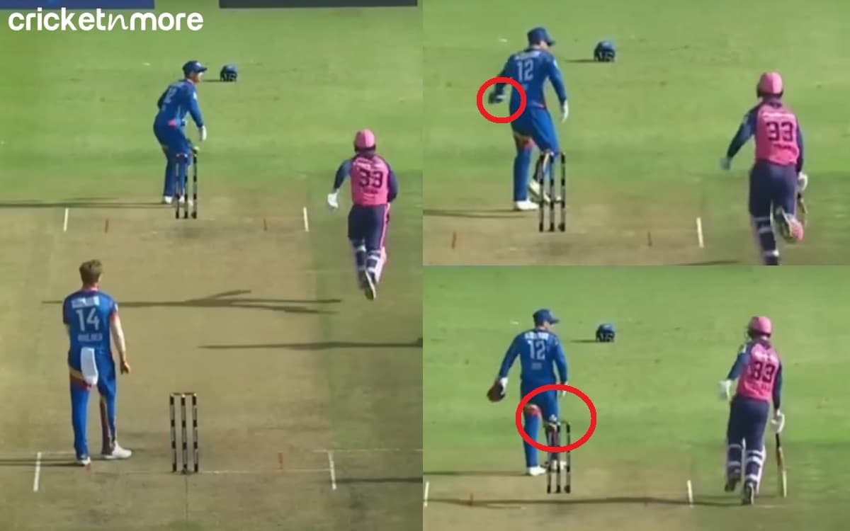 Cricket Image for क्विंटन डी कॉक में आई MS Dhoni की आत्मा, बिना देखे किया कमाल; देखें VIDEO
