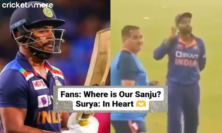 Cricket Image for 'हमारा संजू किधर है?' SKY ने बिना शब्द कहे दिया दिल जीतने वाला जवाब; देखें VIDEO