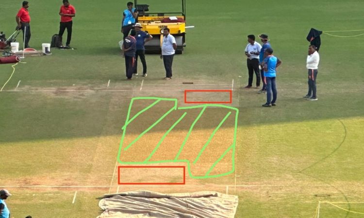 Cricket Image for Nagpur Pitch India Selective Pitch Watering Pic Viral Ind Vs Aus 