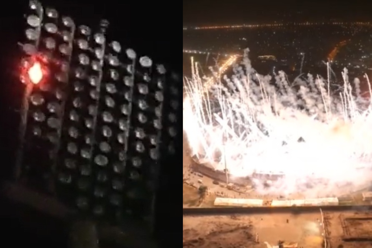 Cricket Image for Psl 2023 Fireworks Display Resulting Floodlight Towers Struck Watch Video