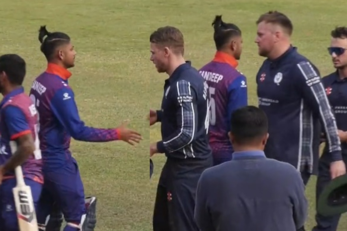 Cricket Image for Scotland Players Refuse To Shake Hands With Sandeep Lamichhane