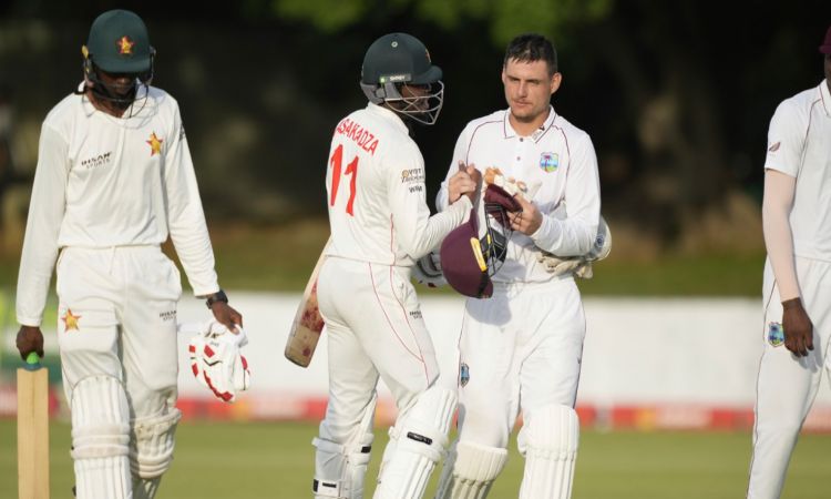 Zimbabwe hold off late West Indies charge to draw first Test!
