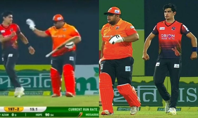 Cricket Image for VIDEO : नसीम शाह ने उड़ाया आज़म खान के मोटापे का मज़ाक, फिर आज़म ने भी मारा धक्का
