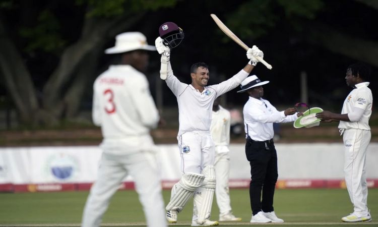 Cricket Image for Chanderpaul Notches Maiden Test Ton As West Indies Reach 221/0 Against Zimbabwe In
