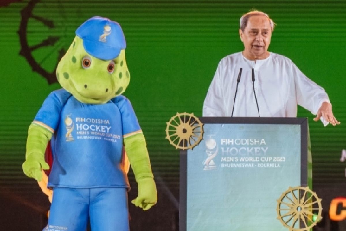 Cuttack : Odisha Chief Minister Naveen Patnaik addressing during the inauguration of the FIH Hockey 