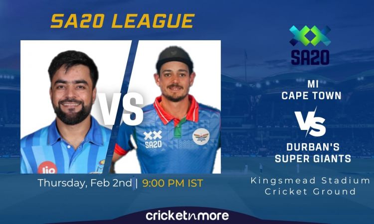 Cricket Image for Durban's Super Giants vs MI Cape Town, SA20 23rd Match – DUR vs CT Cricket Match P