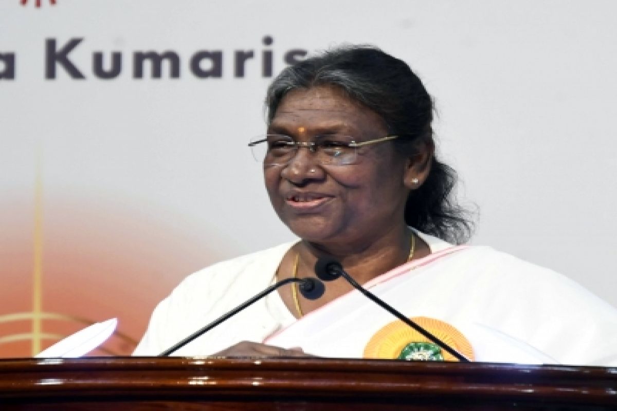 Gurugram: President Droupadi Murmu at the National Convention on Women as Foundation