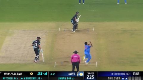 Cricket Image for Ind Vs Nz Umran Malik Dismiss Michael Bracewell Watch Video 