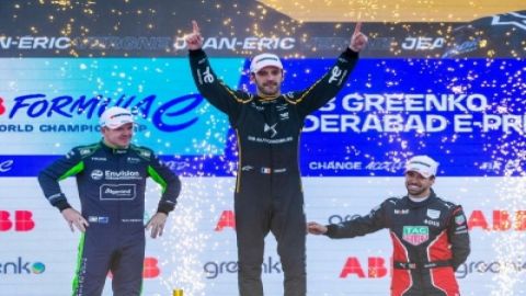 Jean-Eric Vergne wins first-ever FIA Formula E world c'ship race in India