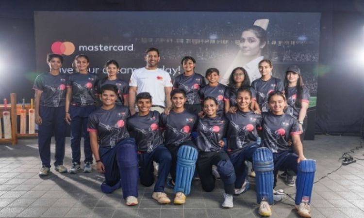 MS Dhoni trains the next generation of women cricketers at 'Cricket Clinic - MSD' workshop.