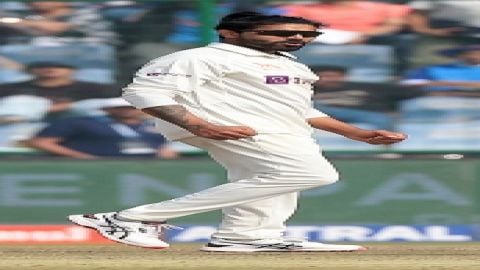 New Delhi : India's Ravindra Jadeja during the third day of the second cricket test match between In