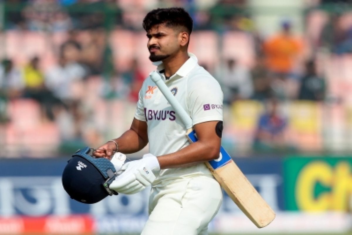 New Delhi : India's Shreyas Iyer leaves the field after his dismissal during the second day of the s