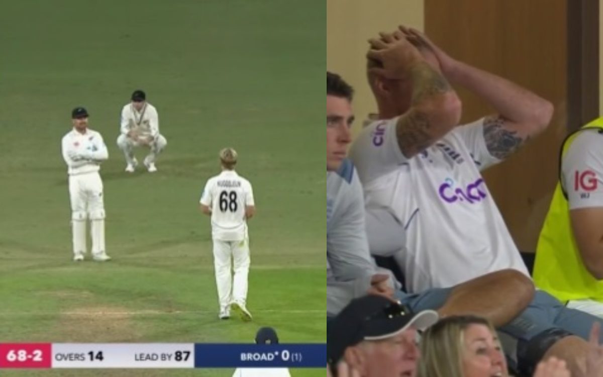 Cricket Image for VIDEO : लाइव मैच में दिखी गज़ब की कॉमेडी, ड्रेसिंग रूम में बेन स्टोक्स ने भी पकड़ 