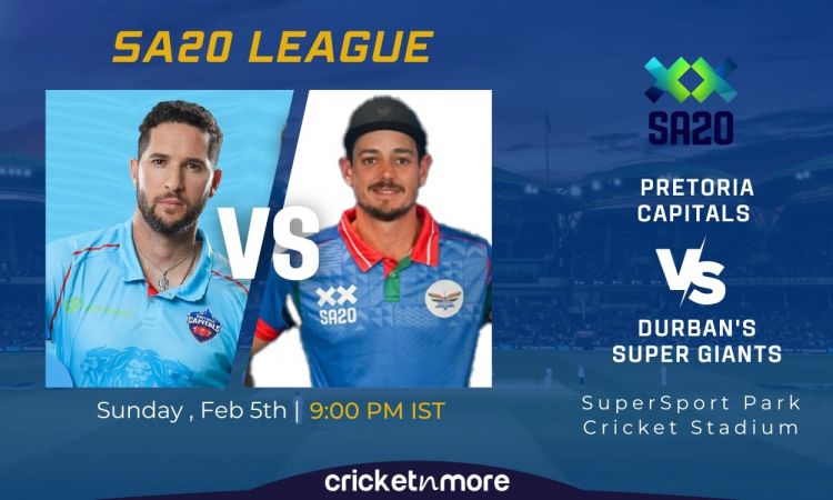 Cricket Image for Pretoria Capitals vs Durban Super Giants, SA20 28th Match – PRE vs DUR Cricket Mat