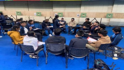 SAI, shooting federation review preparations of national squad for Cairo World Cup. (Credit : NRAI)