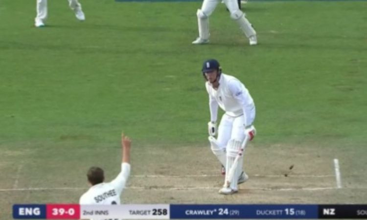 Cricket Image for VIDEO: गज़ब हिली टिम साउदी की गेंद, जैक क्रॉली के उड़ गए होश
