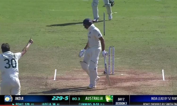 Cricket Image for IND vs AUS Test: गेंद बनी आग का गोला, पैट कमिंस ने रोहित शर्मा का बुलेट गेंद से कि