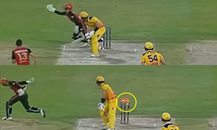 Cricket Image for 3 सेकंड में बदला खेल, सैम बिलिंग्स ने चीते की तरह गेंद लपकर उड़ा दिए स्टंप; देखें 