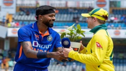 1st ODI: India win toss, elect to bowl first against Australia.