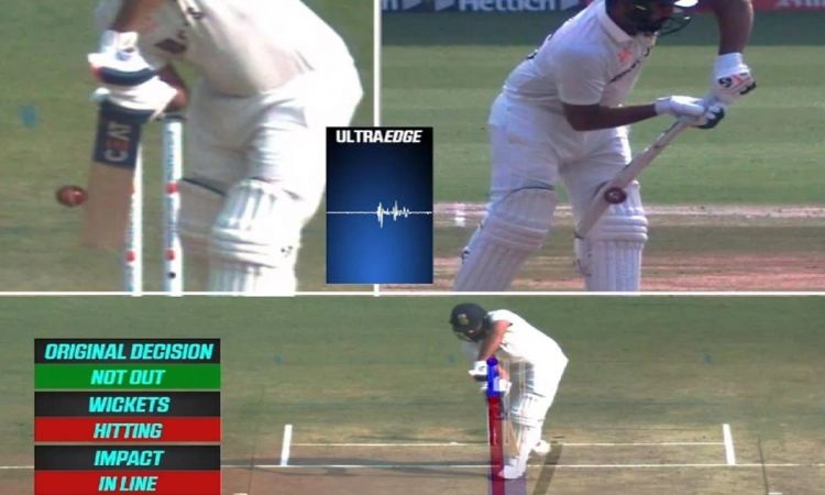 Cricket Image for 1 नहीं 3 बार आउट हुए रोहित शर्मा, तोहफे में विकेट देकर लौटे पवेलियन; देखें VIDEO