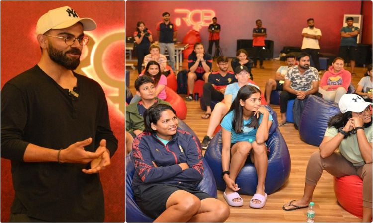 WPL में आरसीबी के पहली जीत के पीछे विराट कोहली का हाथ, मैच से पहले खिलाड़ियों से बात करने पहुंचे थे 