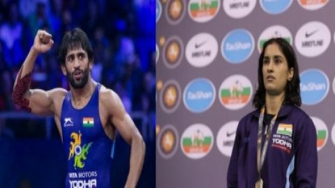 bajrang punia and Vinesh Phogat.