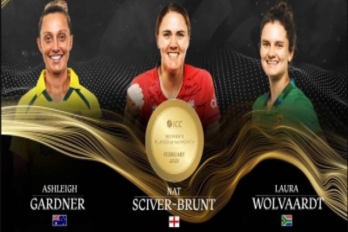 Gardner, Sciver-Brunt and Wolvaardt shortlist for ICC Women's Player of the Month for February