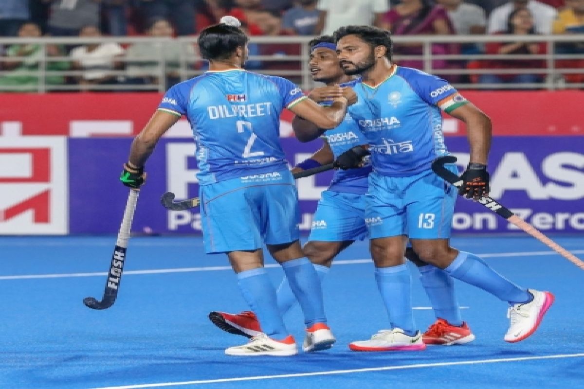 Harmanpreet Singh's hat-trick puts India past Australia by 5-4. Harmanpreet Singh's hat-trick puts India past Australia by 5-4.