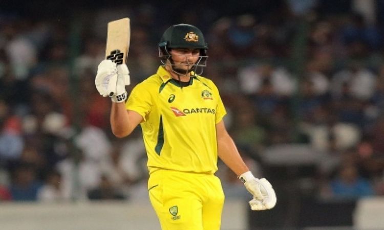 Hyderabad: Australian batsman Tim David celebrates his half century during the third T20 cricket mat