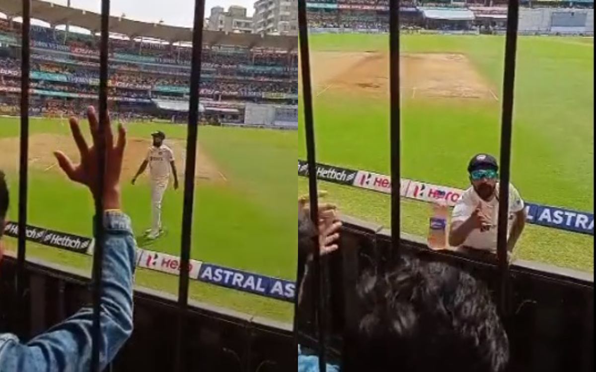 Cricket Image for VIDEO : मोहम्मद सिराज ने सुन ली फैन की पुकार, एनर्जी ड्रिंक देकर जीत लिया दिल