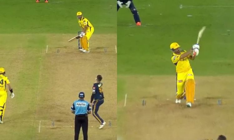 Cricket Image for VIDEO: धोनी ने मारा लिटल को लंबा छक्का, झूम उठा पूरा स्टेडियम