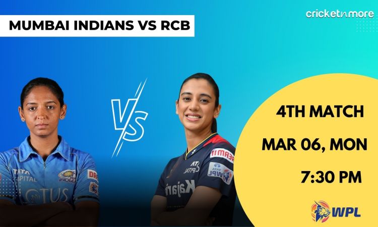 Cricket Image for Mumbai Indians women vs Royal Challengers Bangalore women, 4th Match WPL 2023 – MI