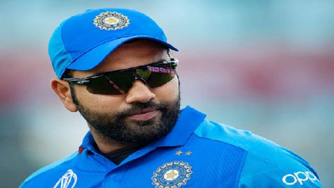 Mumbai : MI captain Rohit Sharma during the 69th match of IPL 2022 between Mumbai Indians and Delhi 