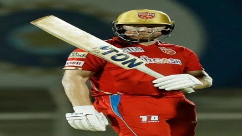 Mumbai : PBKS's Jonny Bairstow celebrates his half-century during the 60th match of IPL 2022 between