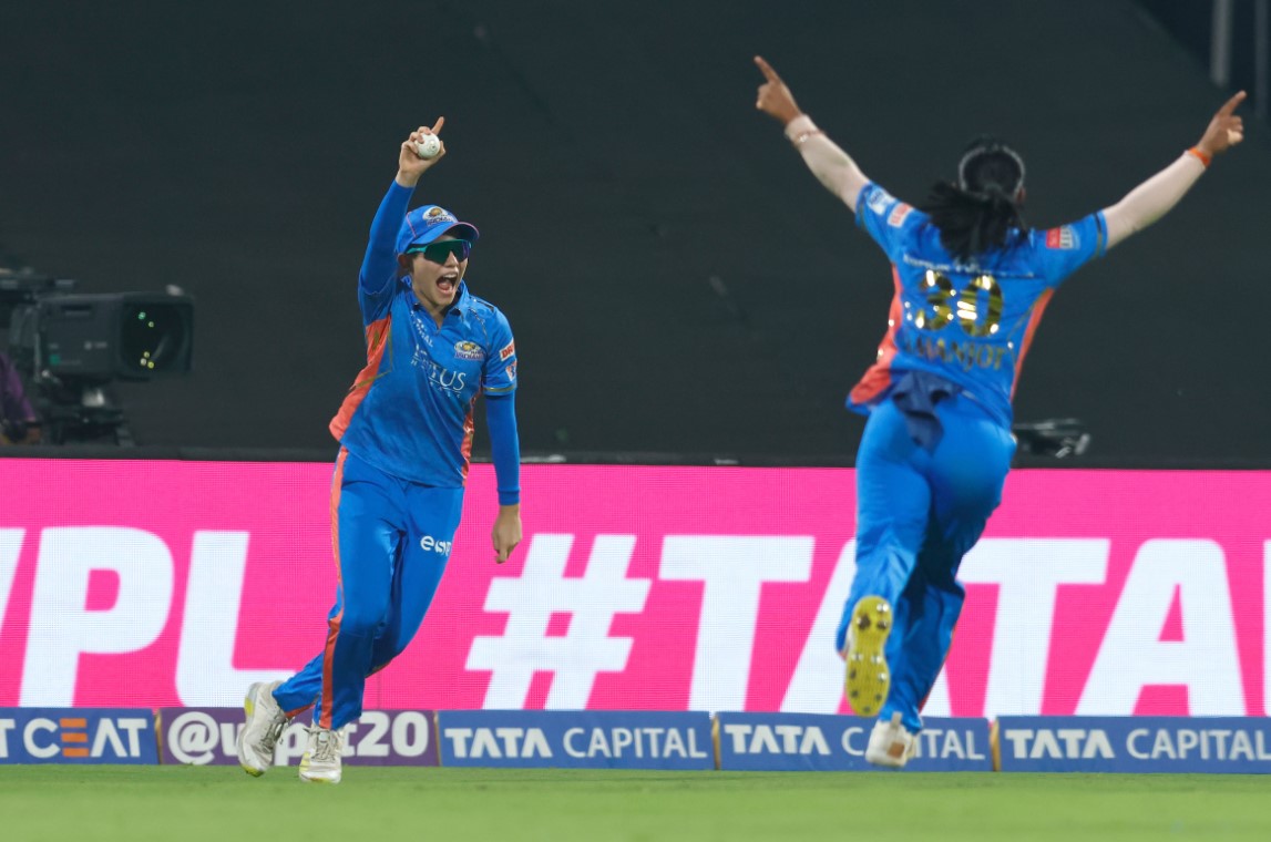 Mumbai Indians hammer Gujarat Giants by 143 runs in the opening game of the inaugural WPL! Mumbai Indians hammer Gujarat Giants by 143 runs in the opening game of the inaugural WPL!