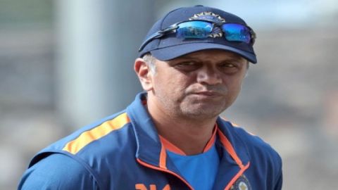 New Delhi :Indian cricket team Head Coach Rahul Dravid during a practice session ahead of the 2nd te