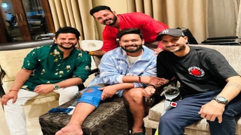 Ahead of IPL 2023 Rishabh Pant Gets Surprise Visit From Suresh Raina, Harbhajan Singh and Sreesanth