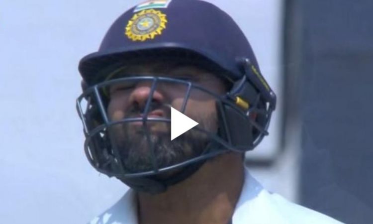 Cricket Image for VIDEO : जाते-जाते DRS भी ले गए रोहित शर्मा, लायन के सामने टेके घुटने