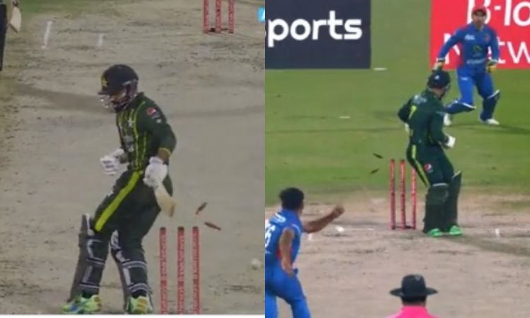 Cricket Image for VIDEO: 'अपने पैर पर मारी शादाब खान ने कुल्हाड़ी', स्टंप्स पर दे मारा बल्ला