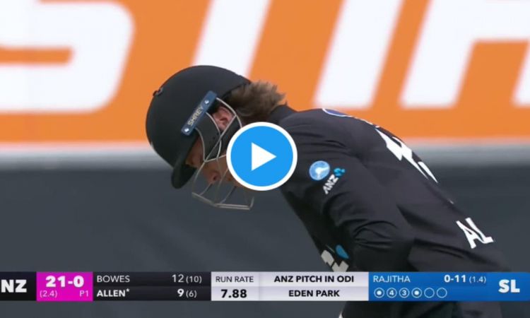 Cricket Image for गोली से भी तेज थी गेंद, स्टंप से टकराई फिर भी नहीं गिरी बेल्स; VIDEO देखकर रह जाओग