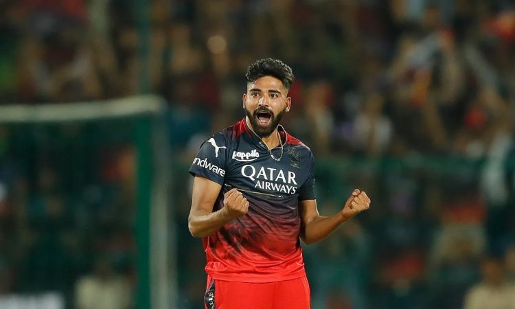 Bengaluru : RCB's bowler Mohammed Siraj in action during the IPL 2023 match between Royal Challenger