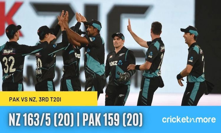 New Zealand Beat Pakistan By 4 Runs In 3rd T20I