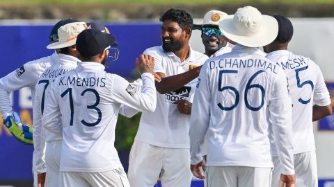 Prabath Jayasuriya Becomes Quickest Spinner To 50 Test Wickets