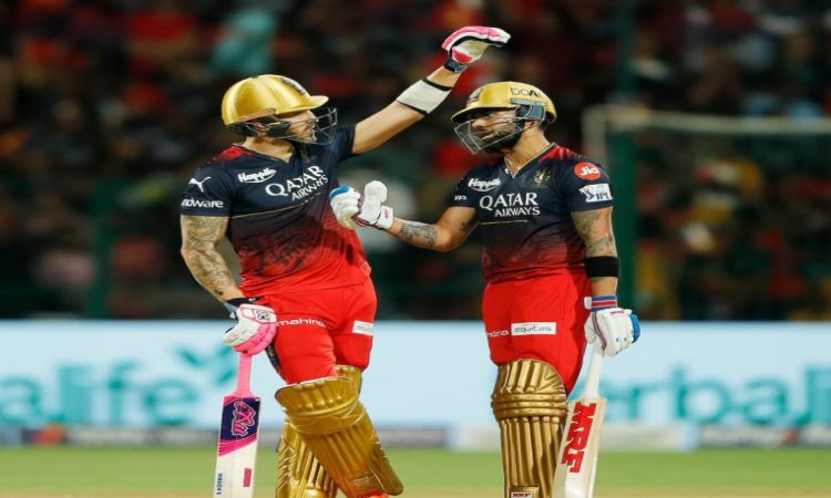 IPL 2023: A Royal score of 212 has been put up by the explosive trio of RCB!