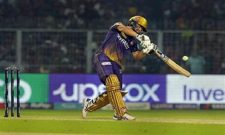 Ahmedabad : KKR batsman Rinku Singh plays a shot during the IPL 2023 match between Gujarat Titans an