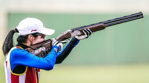 China's Jiang wins women's skeet shooting at shotgun World Cup in Cairo