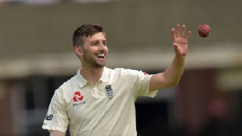 Lucknow : LSG's Mark Wood bowls during the IPL 2023 match between Delhi Capitals and Lucknow Super G